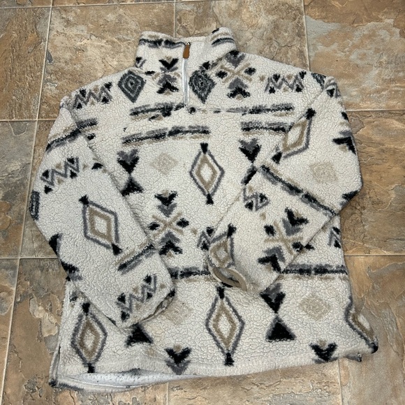 White Western Pattern Sherpa - Picture 1 of 2